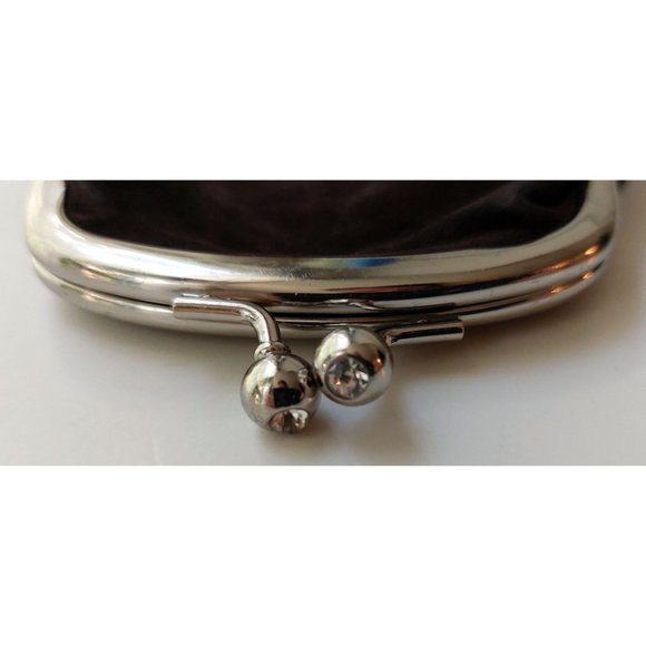 Brown Suede Genuine Leather Coin Purse - Change Wallet - Kisslock style - Picture 5 of 5